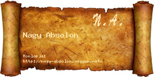 Nagy Absolon névjegykártya